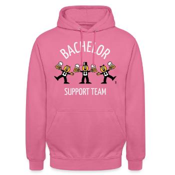 Équipe de soutien Bachelor (Caricature / Danse / F) - Sweat-shirt à capuche unisexe - rose - Devant - Alina (178cm) & Michal (187cm)