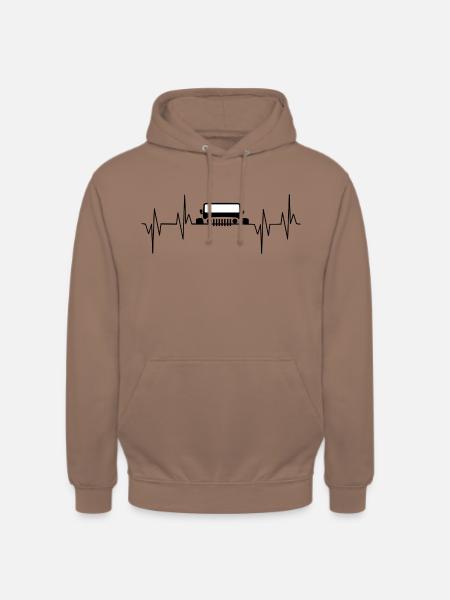 Heart beat Defender. Landy - Unisex Hoodie - Mokka