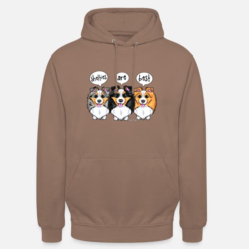 Shelties sind am besten - Unisex Hoodie - Mokka
