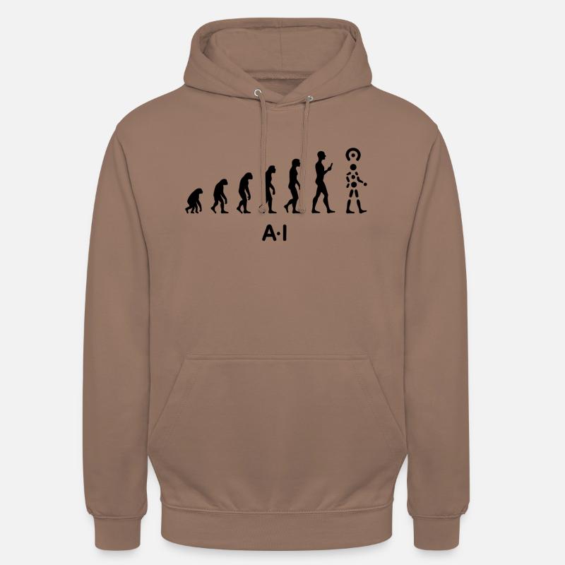 Parcours d’évolution de l’IA - Sweat-shirt à capuche unisexe - moka