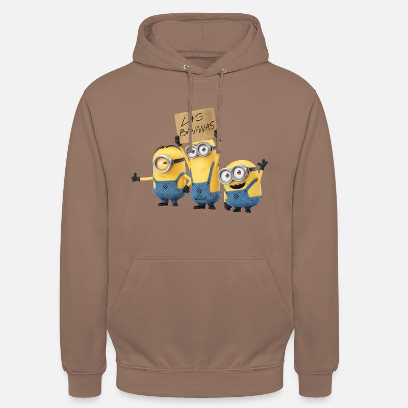 Minions Tres alegres secuaces con escudo - Sudadera con capucha unisex - moca