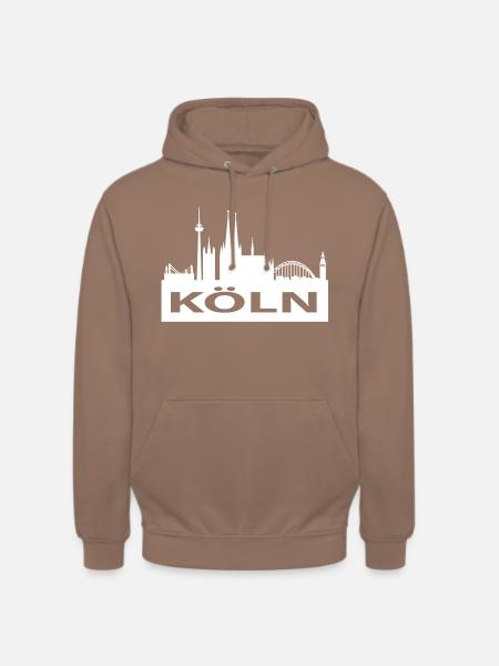 Skyline Köln - Kölner Dom - Unisex Hoodie - Mokka