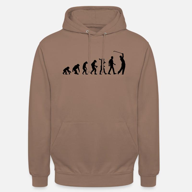 Evolution Of Golf - Unisex Hoodie - Mokka