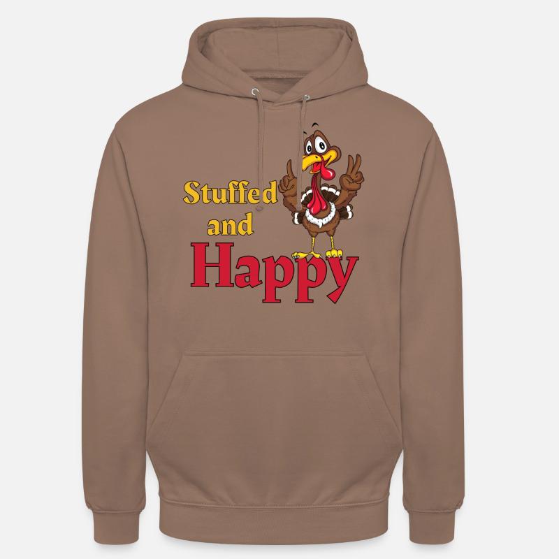 Joyeux Thanksgiving Dinde - Sweat-shirt à capuche unisexe - moka