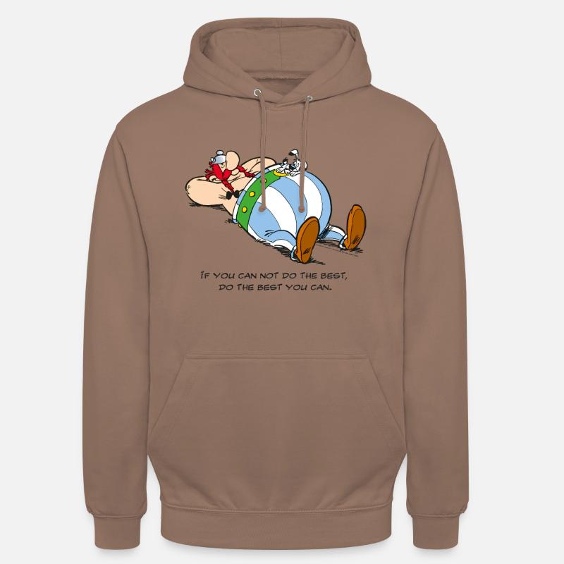 Asterix & Obelix - If You Can Not Do Best - Sudadera con capucha unisex - moca