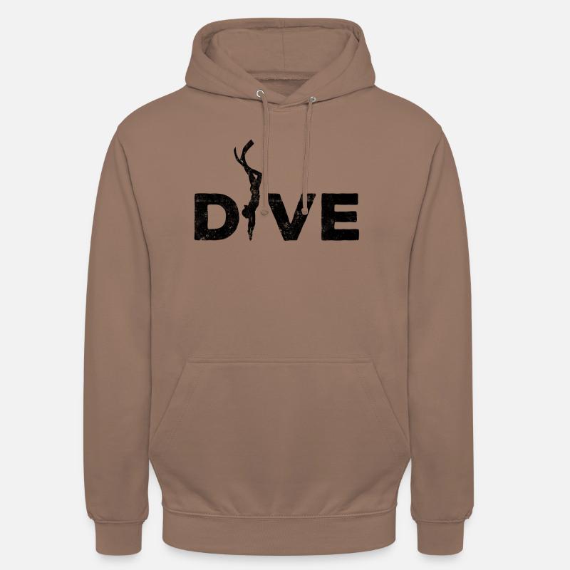 Tauchen Diving Silhouette - Luvtröja unisex - mocka