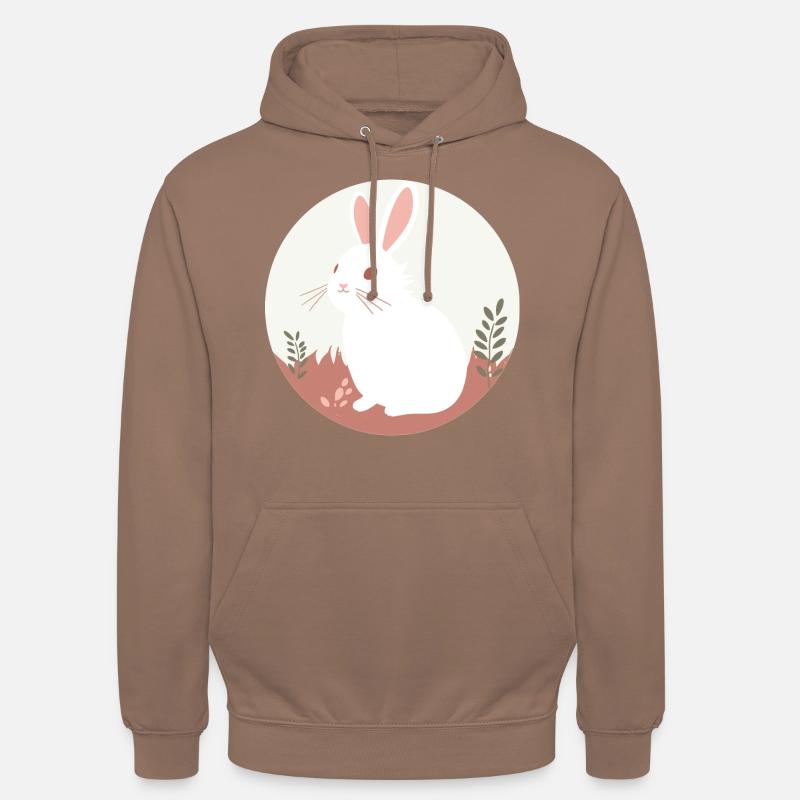 Lapin Bunny Comic Art - Sweat-shirt à capuche unisexe - moka