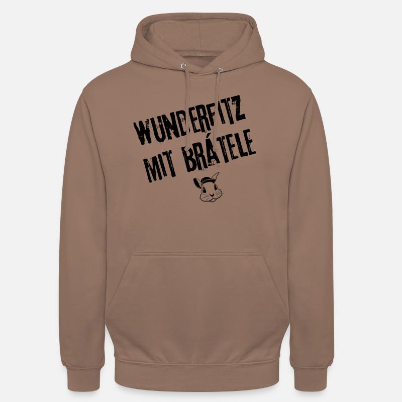 Wunderfitz mit Brätele | Redewendung - Unisex Hoodie - Mokka