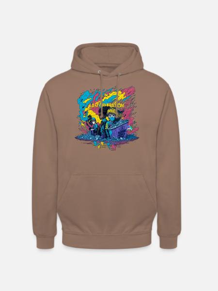 Peace Kids in Trash - Unisex Hoodie - Mokka