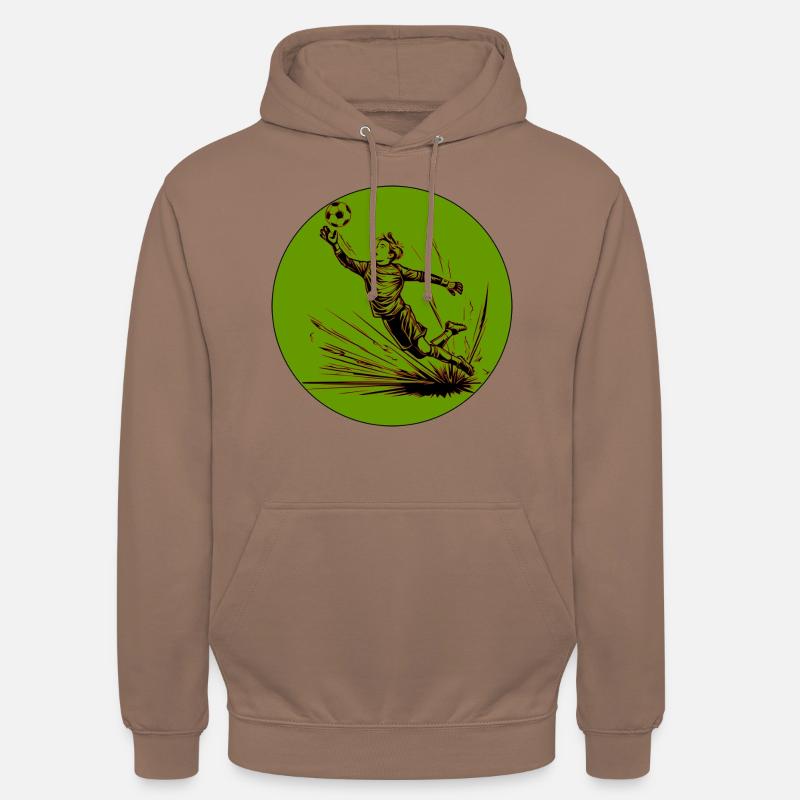 Torwart (grün-schwarz) - Unisex Hoodie - Mokka
