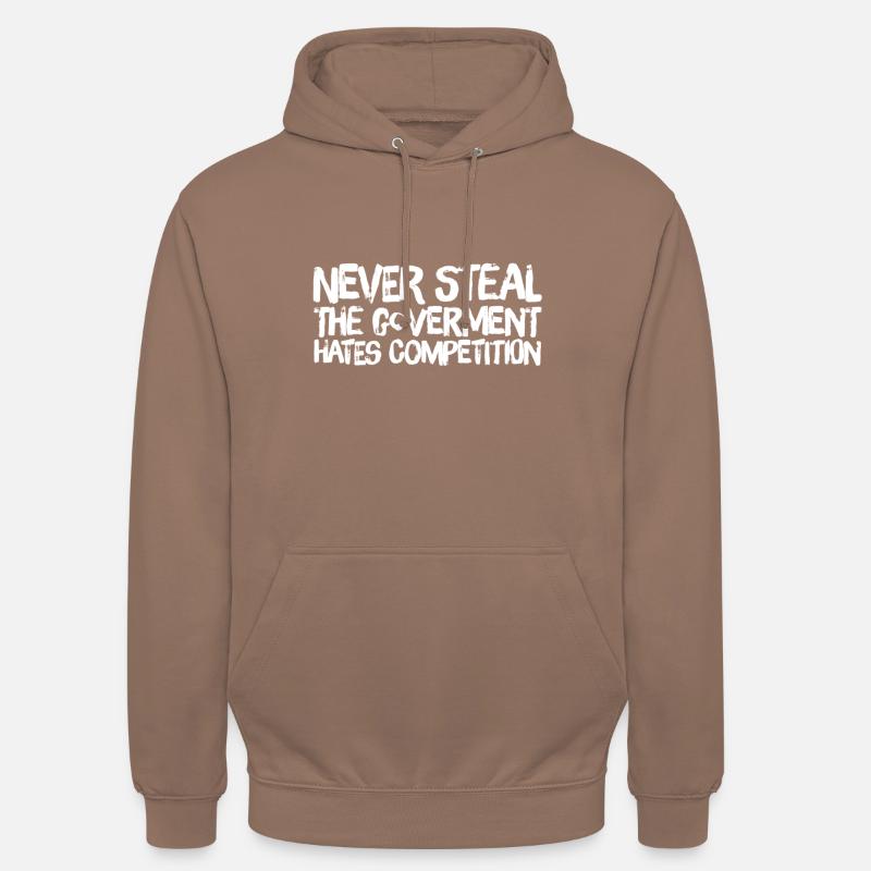 le gouvernement déteste la concurrence - Sweat-shirt à capuche unisexe - moka
