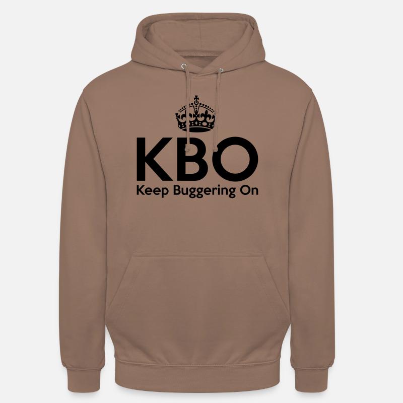 KBO - Keep Buggering on - Sweat-shirt à capuche unisexe - moka