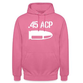 Patronen und Munition 45 ACP - Unisex Hoodie - Pink - Vorne - Alina (178cm) & Michal (187cm)