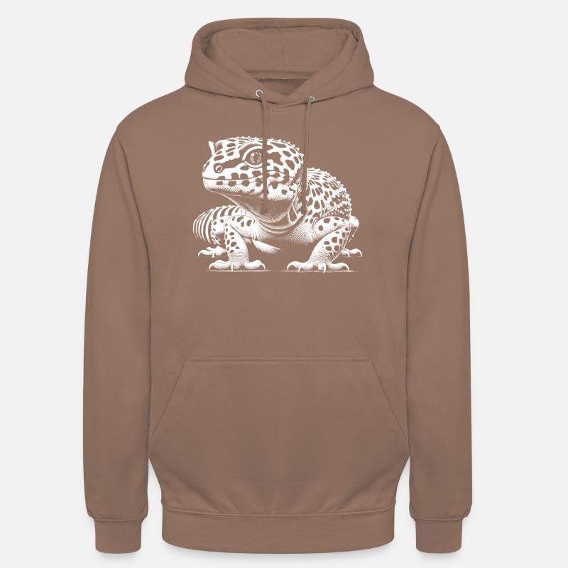 Gecko léopard - Sweat-shirt à capuche unisexe - moka