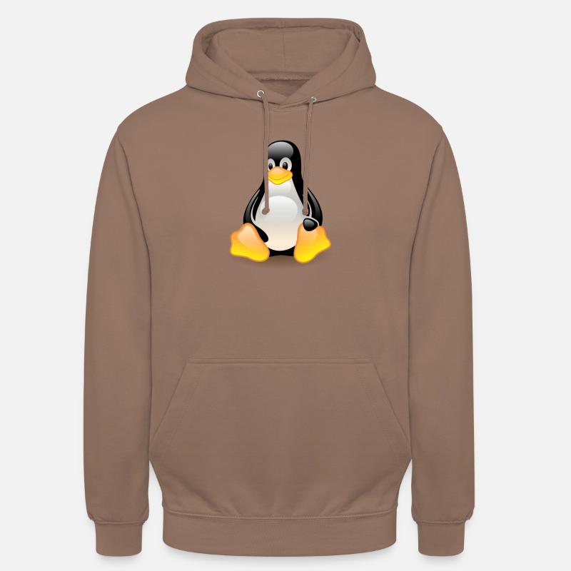 Linux - Sweat-shirt à capuche unisexe - moka