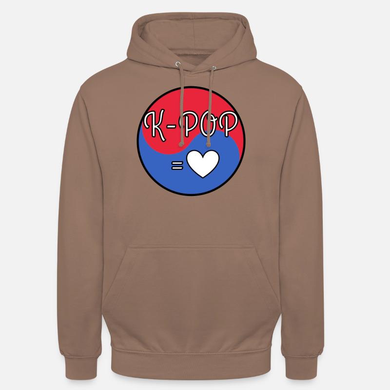K POP c'est l'amour - Sweat-shirt à capuche unisexe - moka