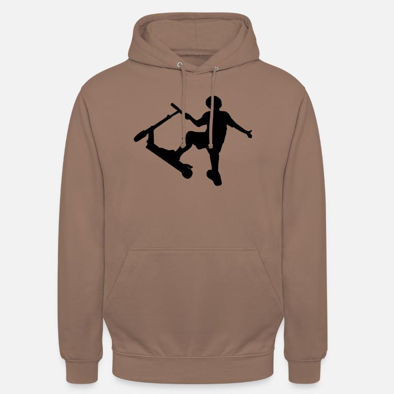 Cascadeur de scooter tricking GREEN - Sweat-shirt à capuche unisexe - moka