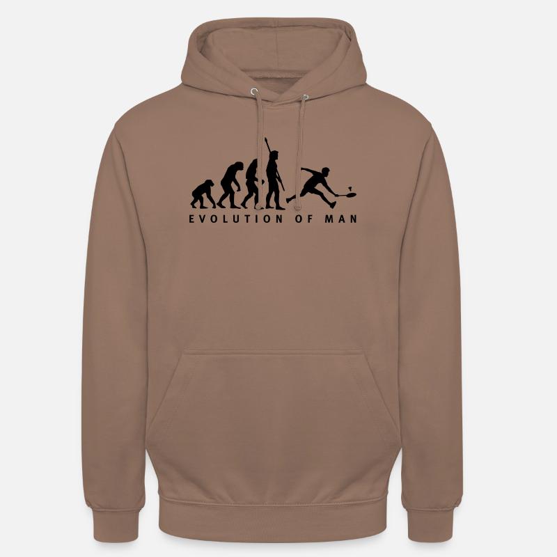 evolution_badminton_022011_b_1c - Sweat-shirt à capuche unisexe - moka