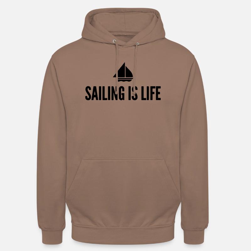 la voile, c’est la vie - Sweat-shirt à capuche unisexe - moka