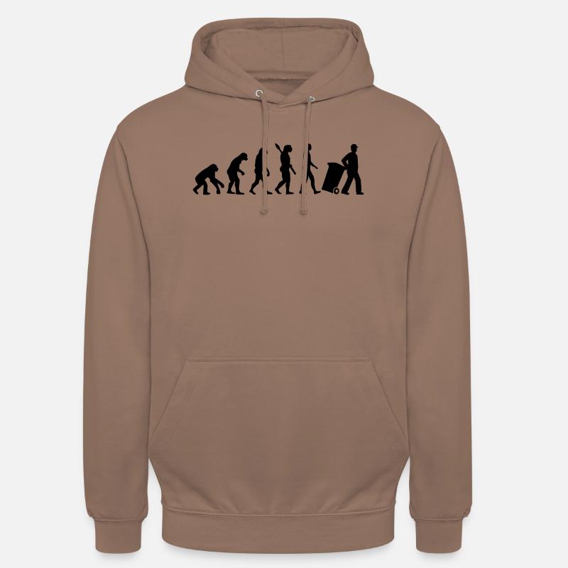 Évolution Éboueur - Sweat-shirt à capuche unisexe - moka
