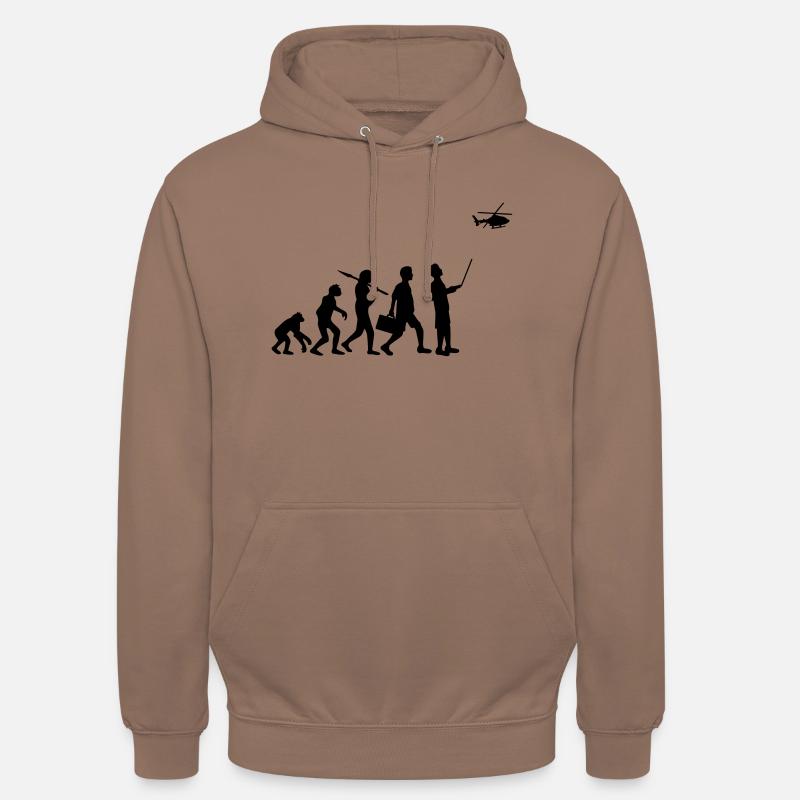 Hélicoptère modèle Evolution distance contrôlée - Sweat-shirt à capuche unisexe - moka