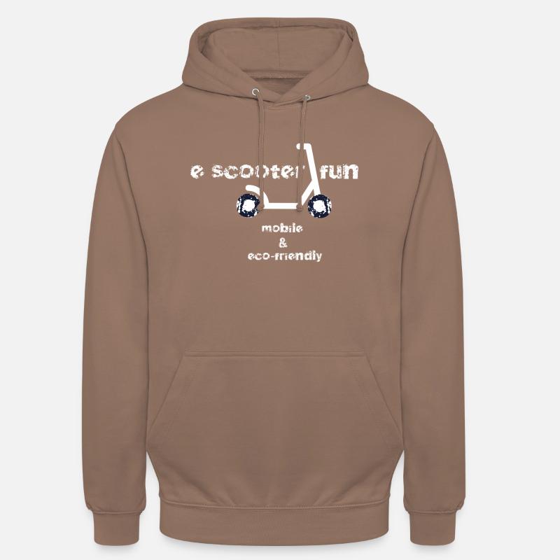 E Scooter Fun - Sweat-shirt à capuche unisexe - moka