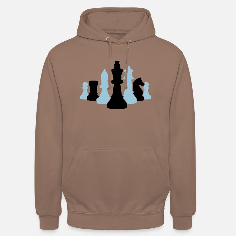 échecs 001 - Sweat-shirt à capuche unisexe - moka