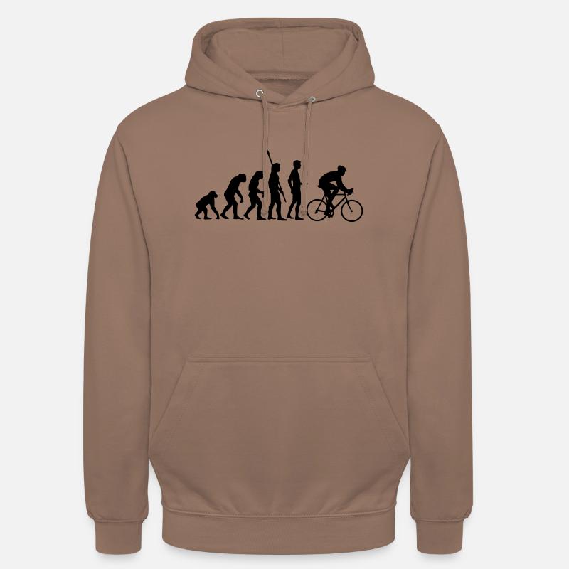 evolution_radfahrer - Sweat-shirt à capuche unisexe - moka