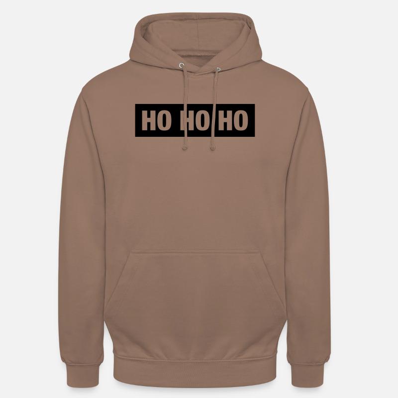 HOHOHO - Sweat-shirt à capuche unisexe - moka