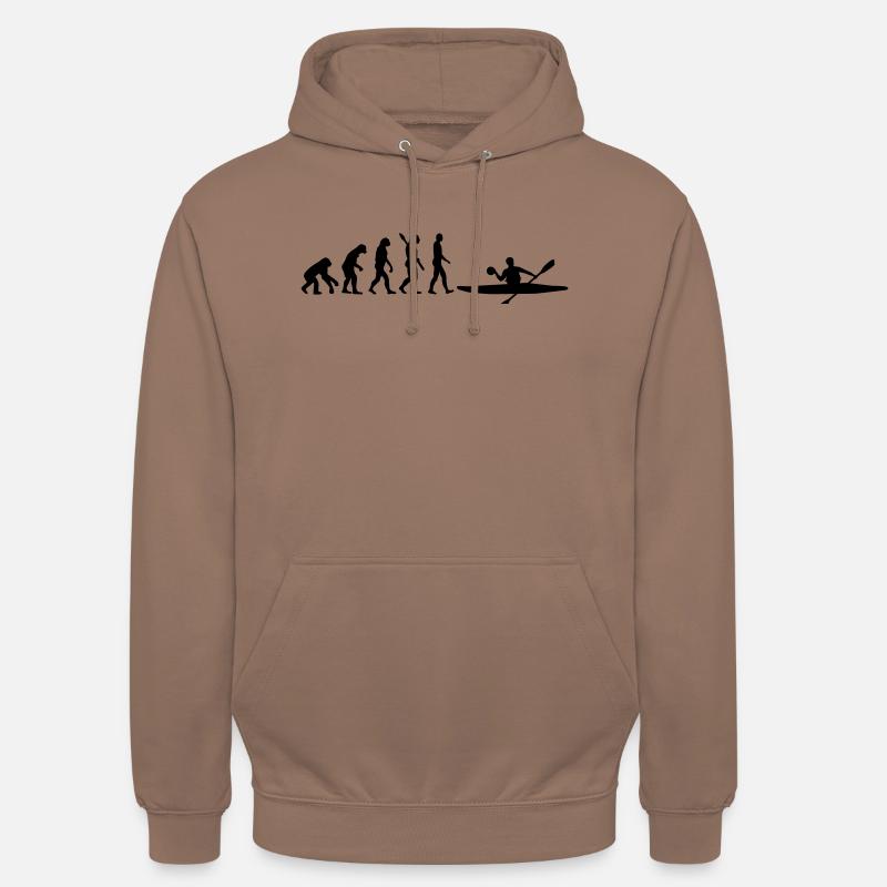 Évolution Canoë - Sweat-shirt à capuche unisexe - moka