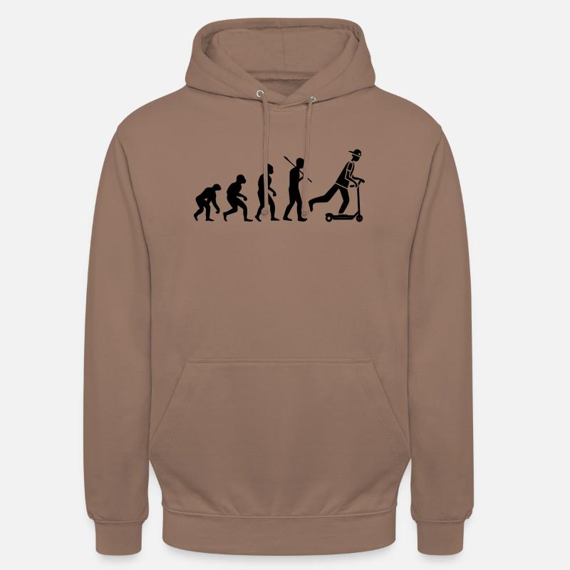 E-Scooter E-Roller Scooter - Sweat-shirt à capuche unisexe - moka