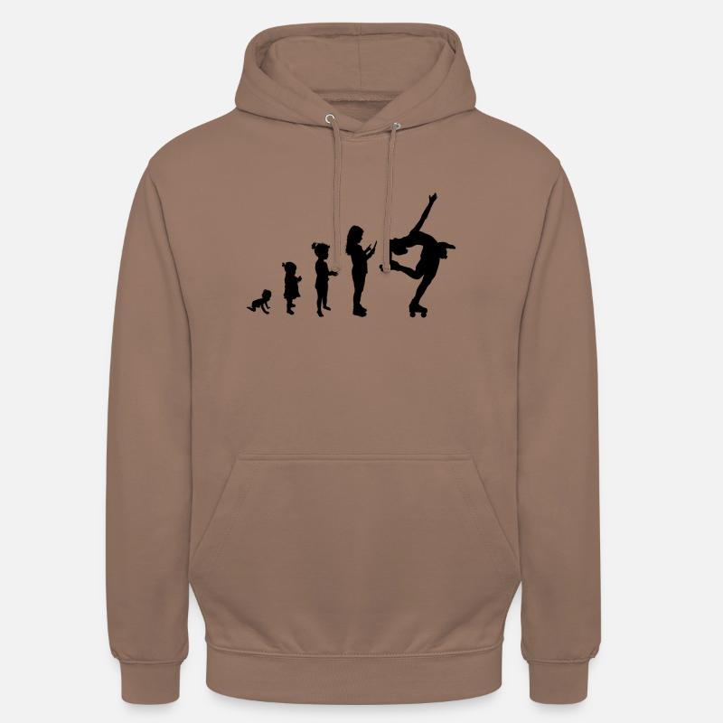 Evolution roller skating 2 - Sweat-shirt à capuche unisexe - moka