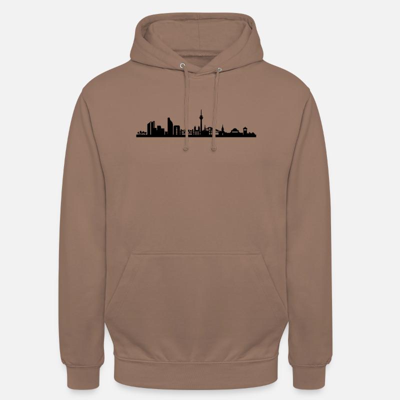 Dusseldorf Skyline - Sweat-shirt à capuche unisexe - moka