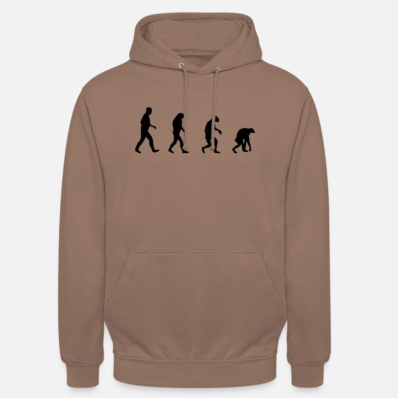 evolution backwards - Unisex Hoodie - mocha