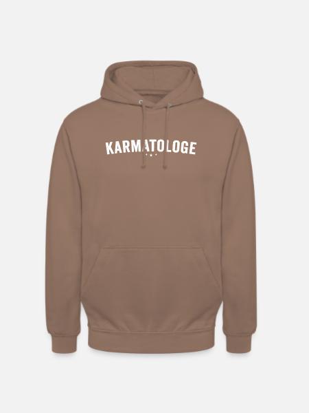 Karmatologe weiss - Unisex Hoodie - Mokka