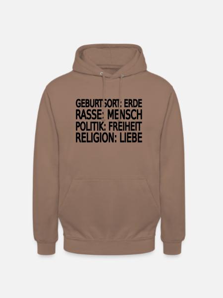 Gegen Rassismus - Unisex Hoodie - Mokka