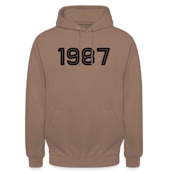 1987 Inline - Unisex Hoodie - Mokka - Vorne - Alina (178cm) & Michal (187cm)