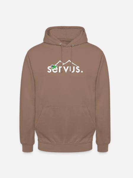 servus Berge wandern - Unisex Hoodie - Mokka