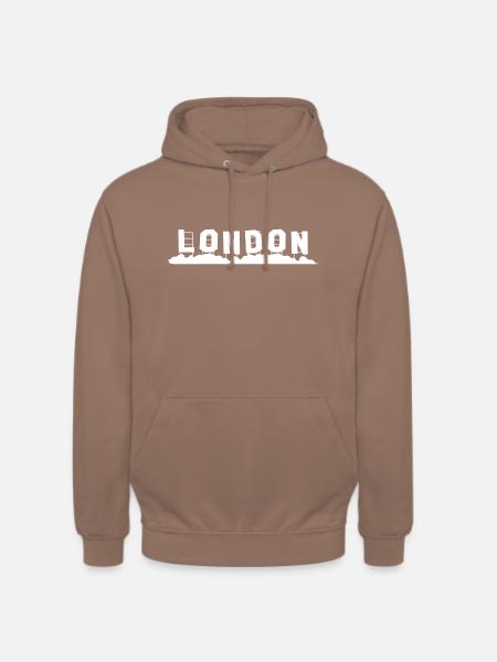 Londres - Sweat-shirt à capuche unisexe - moka