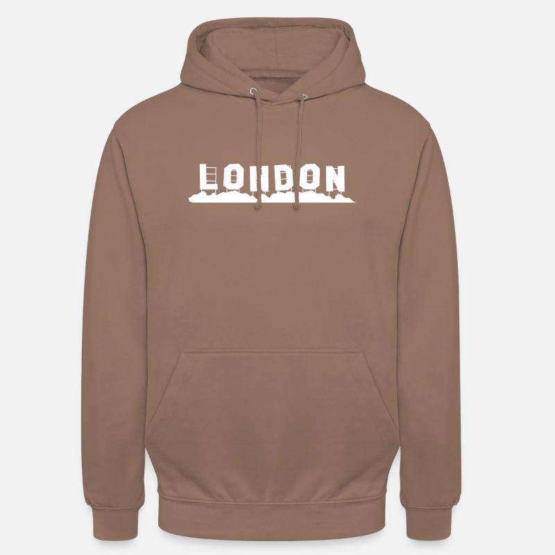 Londres - Sweat-shirt à capuche unisexe - moka