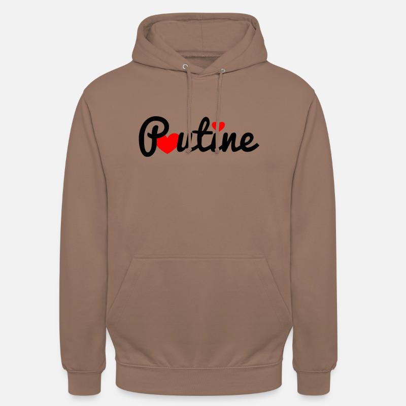 Poutine - Sweat-shirt à capuche unisexe - moka