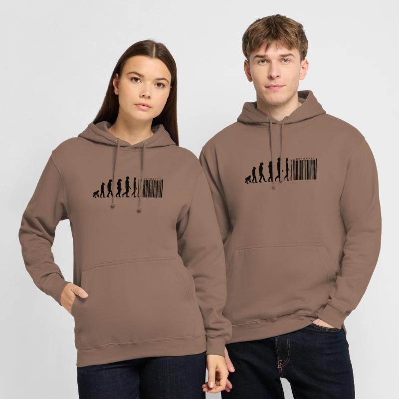 Evolution code à barres Sweat-shirt à capuche unisexe