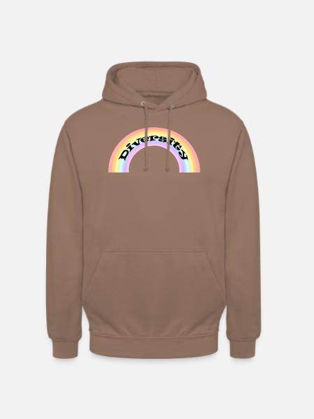 Diversity Regenbogen - Pride LGBTQIA+ - Unisex Hoodie - Mokka