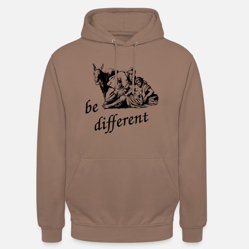 Samaritain - be different - Sweat-shirt à capuche unisexe - moka