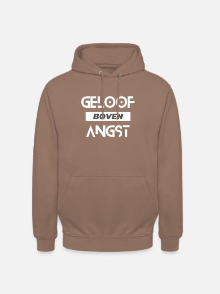 Glaube statt Angst - Unisex Hoodie - Mokka