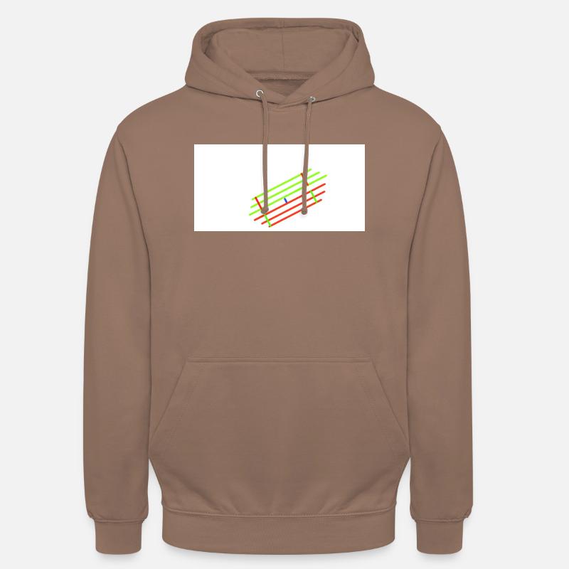 Gerade Linien - Unisex Hoodie - Mokka