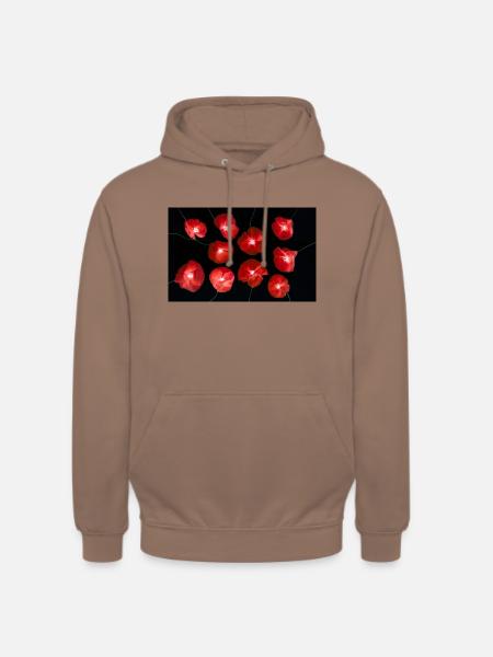 Mohn Blume Black Red - Unisex Hoodie - Mokka