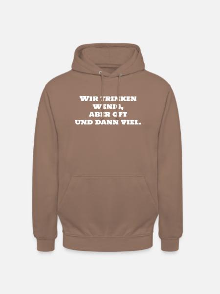 trinken wenig - Unisex Hoodie - Mokka