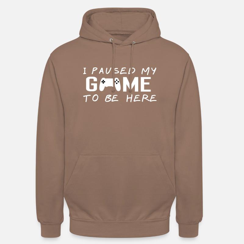 Computerspiele süchtig Sucht Controller - Unisex Hoodie - Mokka