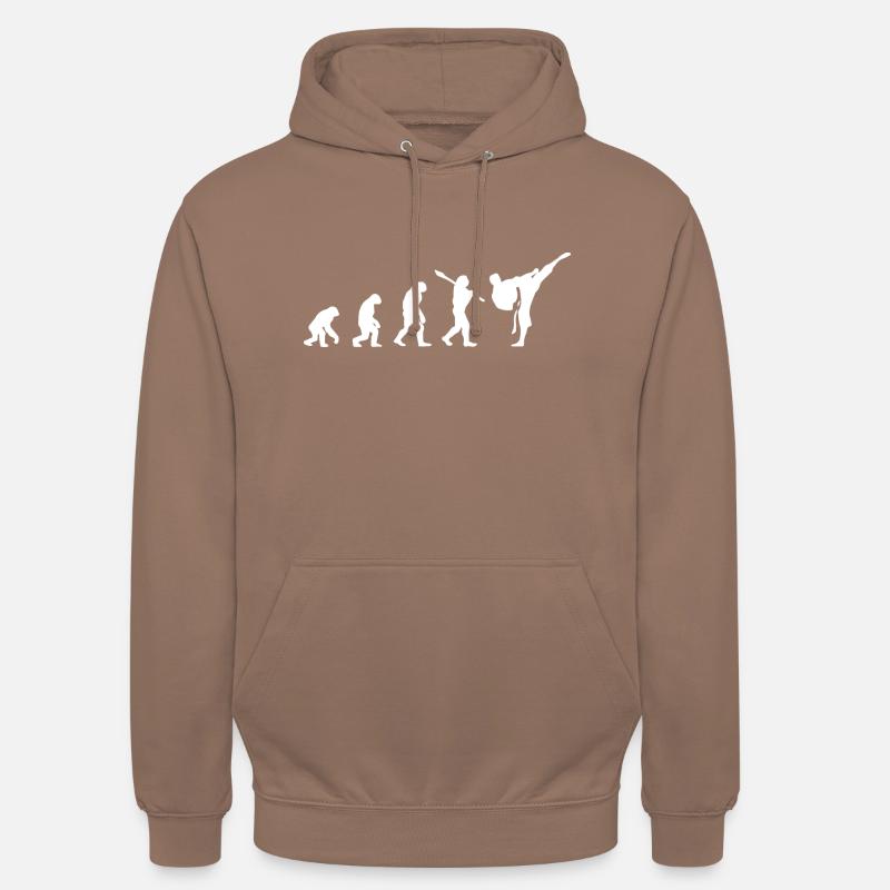 Karate Evolution Entwicklung Kamfkunst - Unisex Hoodie - Mokka
